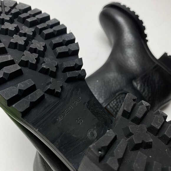 L'AUTRE CHOSE Buckle Black Leather Boots Size 36 - Picture 10 of 10